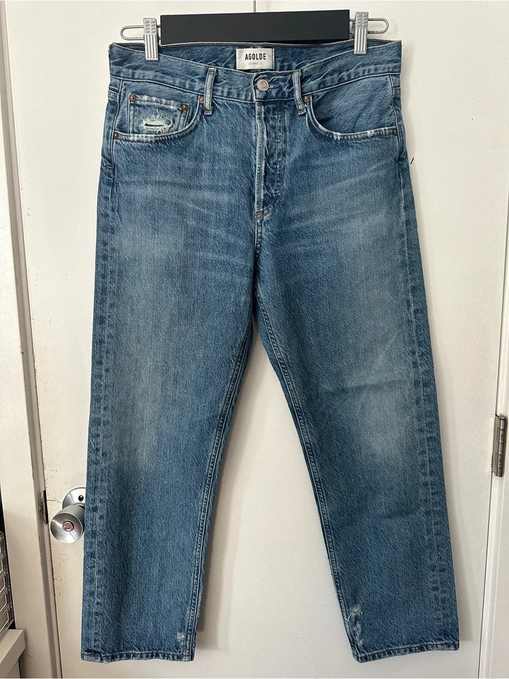 Agolde 90s Vintage Blue Relaxed Straight Ankle Jeans